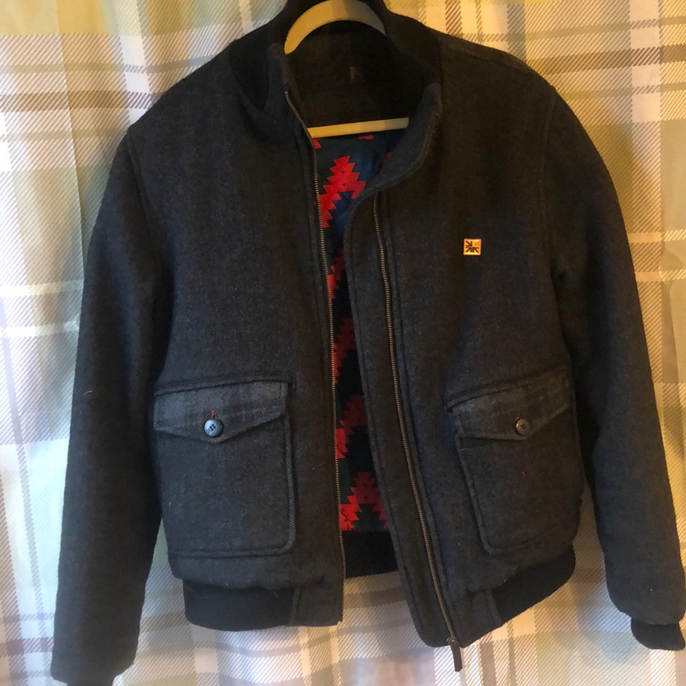 Skunkfunk Pocket Plaid Bomber Jacket
